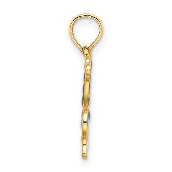 14K Red and Blue Enameled Filigree Butterfly Charm — alternate view