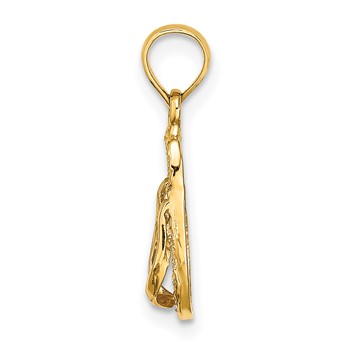 14K 3-D KEY WEST Flip Flop Charm — alternate view