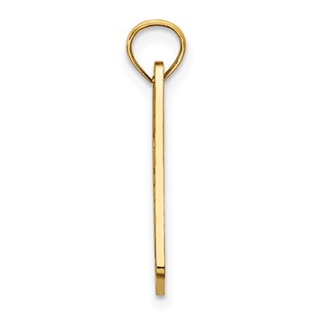 14K Textured AVALON License Plate Charm — alternate view