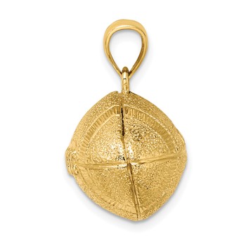 14K 3-D Football Horizontal Pendant — alternate view