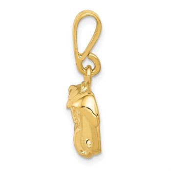 14k Tractor Pendant — alternate view