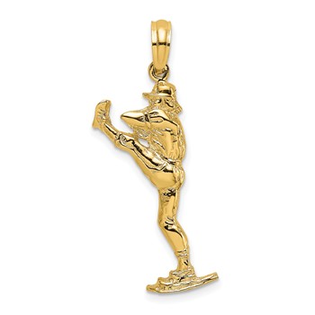 14K 2-D Baseball Pitcher On Mound Charm