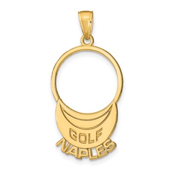 14k GOLF NAPLES Visor Pendant