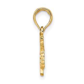 14K Textured JAMAICA Map Charm — alternate view