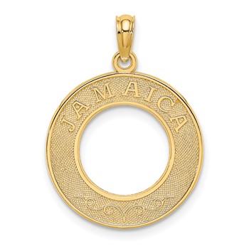 14K JAMAICA Circle Charm