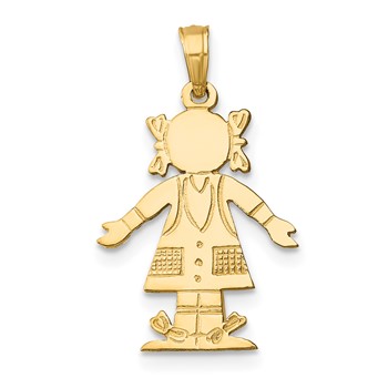 14K Girl Charm