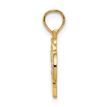 14k with White Rhodium OCEAN CITY NJ Bicycle Charm — alternate view