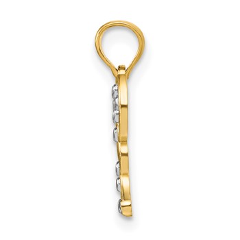 14k and White Rhodium Butterfly Charm — alternate view