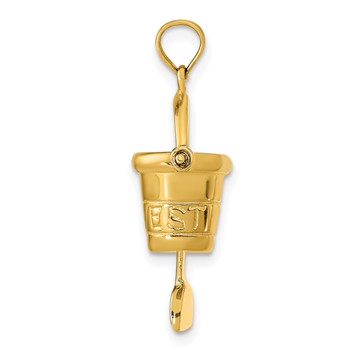 14K 3-D KEY WEST Pail and Shovel Pendant — alternate view