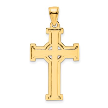 14K Polished Iona Cross Pendant