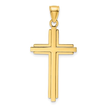14K Polished Cross Pendant