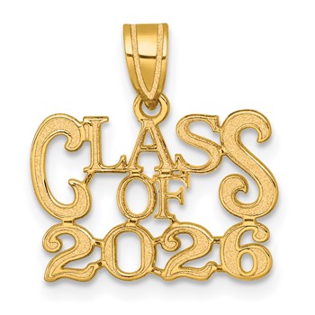 14k Polished CLASS OF 2026 Charm