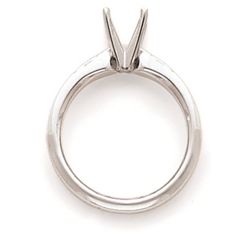 Platinum 5/8ct. Heavy-Weight Comfort-Fit 4-Prong Solitaire Mounting — alternate view