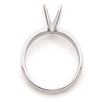 14k White Gold 1.5ct. Lightweight Comfort-Fit 4-Prong Mounting — alternate view