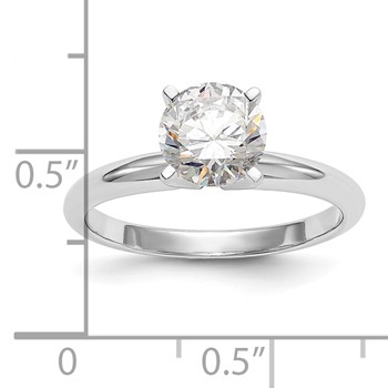 14k Rose 2.0 ct 9x7mm Oval w/ WG setting Solitaire Ring Mounting — alternate view
