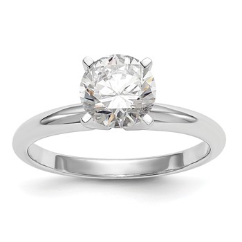14K WG 1.0 ct 6.5 MM Solitaire Ring Mounting