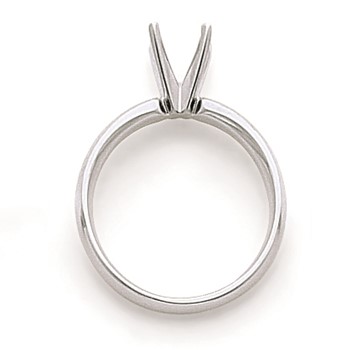 14k White Gold 5/8ct. Heavy-Weight Comfort-Fit 4-Prong Mounting — alternate view