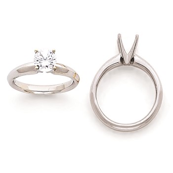 Platinum 5/8ct. Heavy-Weight Knife Edge 4-Prong Ring Mounting