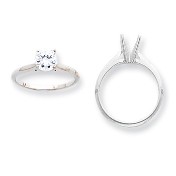 14k White Gold 1.25ct. Lightweight Airline 4-Prong Mounting