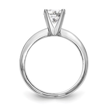 Platinum 1.5 carat Heavy-Weight Half-Round 4-Prong Round Solitaire Ring Mounting — alternate view