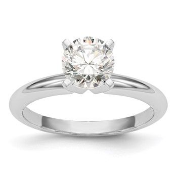 Platinum 1.5 carat Heavy-Weight Half-Round 4-Prong Round Solitaire Ring Mounting