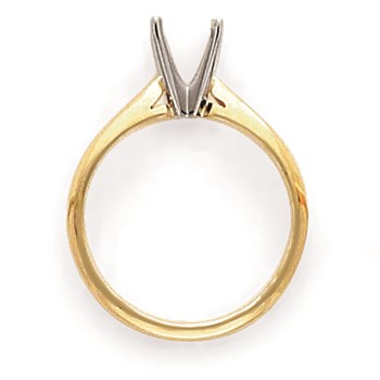 14k Two-Tone 1.5ct. Heavy-Weight Airline Solitaire Mounting — alternate view