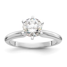 Image of Platinum 1.5 carat Heavy-Weight Half-Round 6-Prong Round Solitaire Ring Mounting