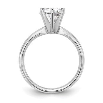 Platinum 1/2ct. Medium-Weight Comfort-Fit 6-Prong Ring Mounting — alternate view