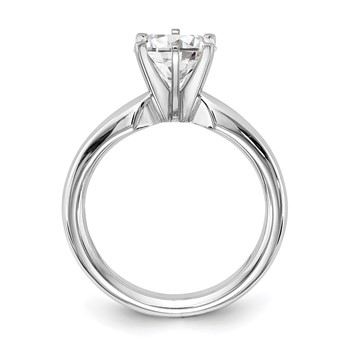 Platinum 1/2ct. Heavy-Weight Comfort-Fit 6-Prong Ring Mounting — alternate view