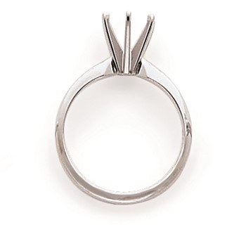 14k White Gold 3/16ct. Light-Wt Pointed-Shoulder 6-Prong Mounting — alternate view