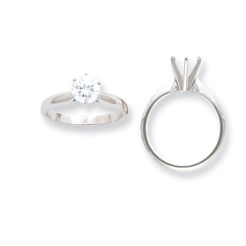 14k White Gold 3/16ct. Heavy-Wt Airline Half-Rnd 6-Prong Mounting