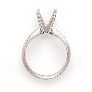 14k WhiteGold 5.5mm MediumWt PointedShoulder Princess Mounting — alternate view