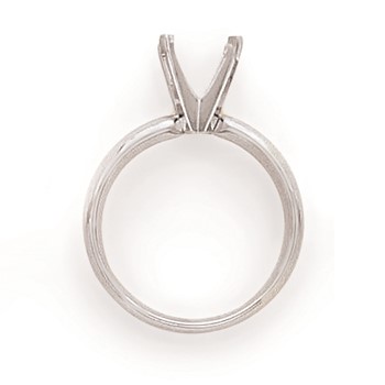 14k White Gold 4.1mm HeavyWt Pointed-Shoulder Princess Mounting — alternate view