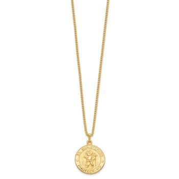 Kelly Waters Gold-plated St. Christopher Medal 24 inch Necklace — alternate view