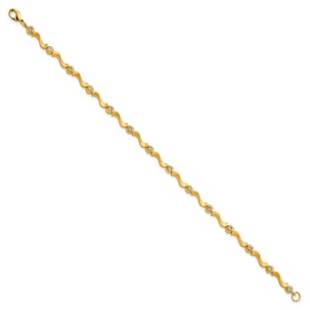 Kelly Waters Gold-plated CZ Bezel S Link Bracelet — alternate view