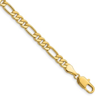 Kelly Waters Gold-plated 4.5mm 24 inch Figaro Chain Necklace