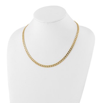 Kelly Waters Gold-plated 5.5mm Curb 18 inch Chain Necklace — alternate view