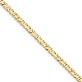 14k 3.1mm Lightweight Flat Cuban Chain (100 inch Spool)