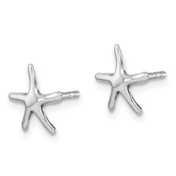 Sterling Silver Small Pointed Star Fish Post Earring — alternate view