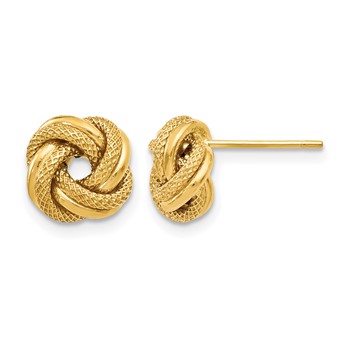 Leslie's 14K Polished D/C Love Knot Post Earrings
