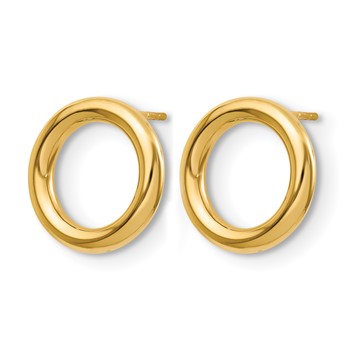 Leslie's 14K Polished Circle Post Earrings — alternate view