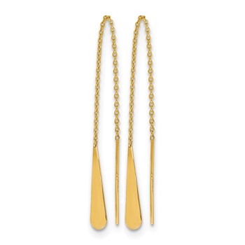 Leslie's 14K Polished Tear Drop Threader Earrings — alternate view