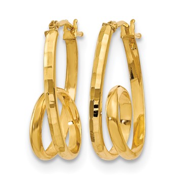 Leslie's 14K Polished Fancy Earrings — alternate view