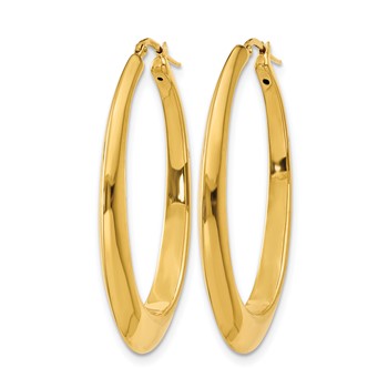 Leslie's 14K Polished Hoop Earrings — alternate view