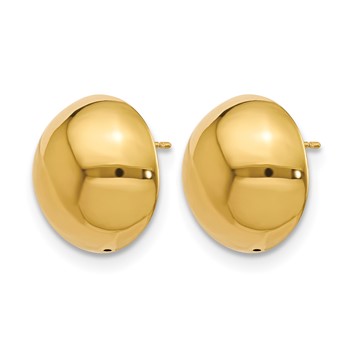 Leslie's 14K Polished Hollow Domed Post Earrings — alternate view