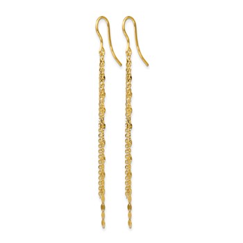 Leslie's 14K Polished Tassel Dangle Shephard Hook Earrings — alternate view