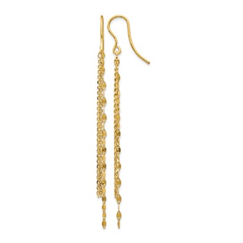 Leslie's 14K Polished Tassel Dangle Shephard Hook Earrings