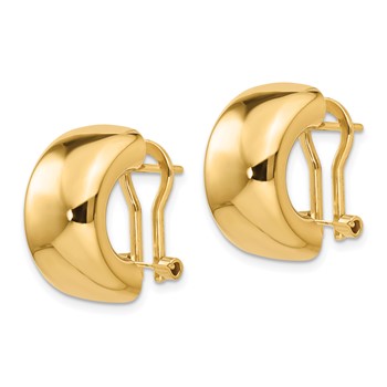 Leslie's 14K Polished Omega Back Earrings — alternate view