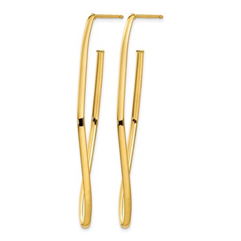 Leslie's 14K Polished Post Dangle Earrings — alternate view