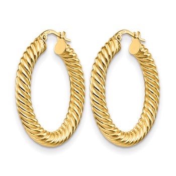 Leslie's 14K Polished Twisted Hoop Earrings — alternate view